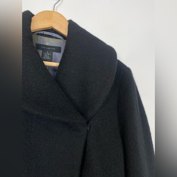 1990s The Limited Wool Mohair blend Longline Overcoat Small - Picture 9 of 13